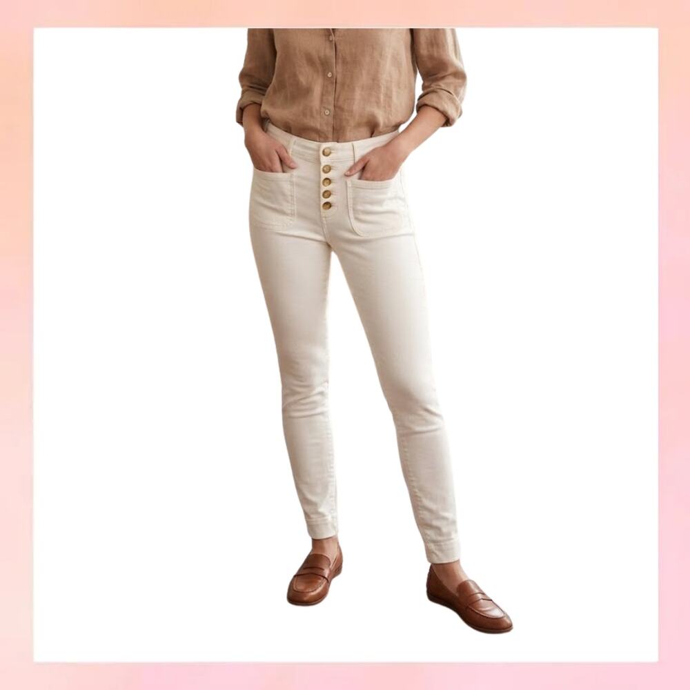 Pilcro Anthropologie High-Rise Denim Legging White 27